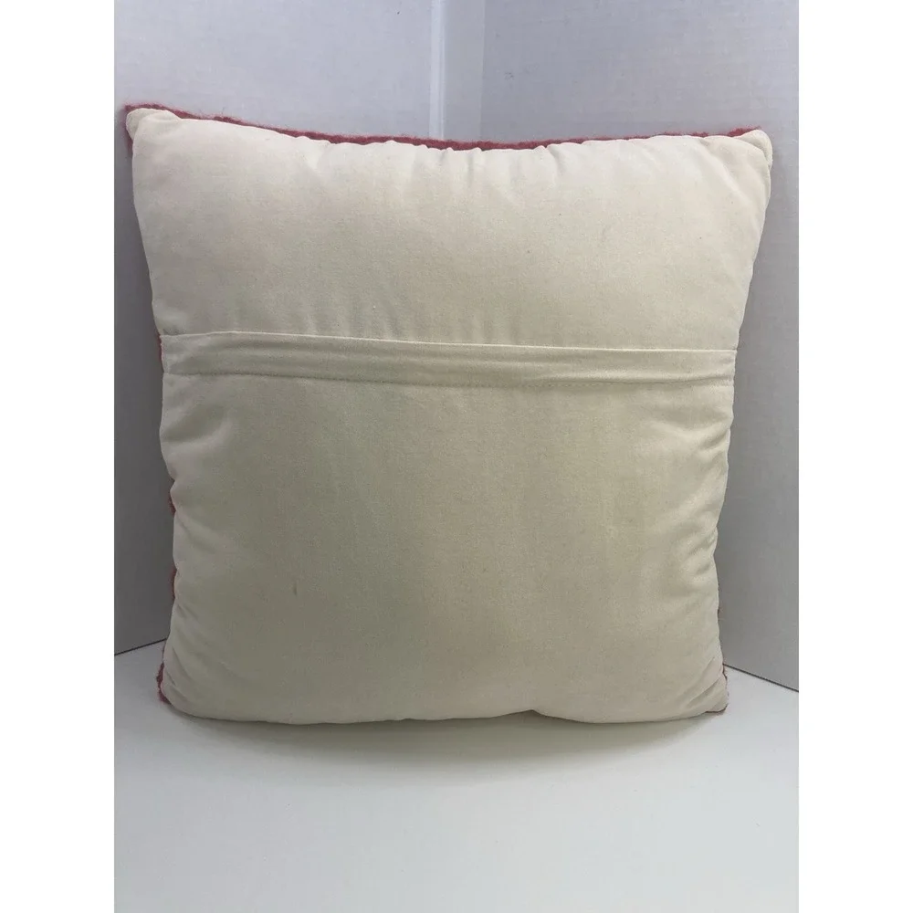 Happy Owlidays Hooked‎ Christmas Owl Snowflake Holiday Throw Pillow 16 in